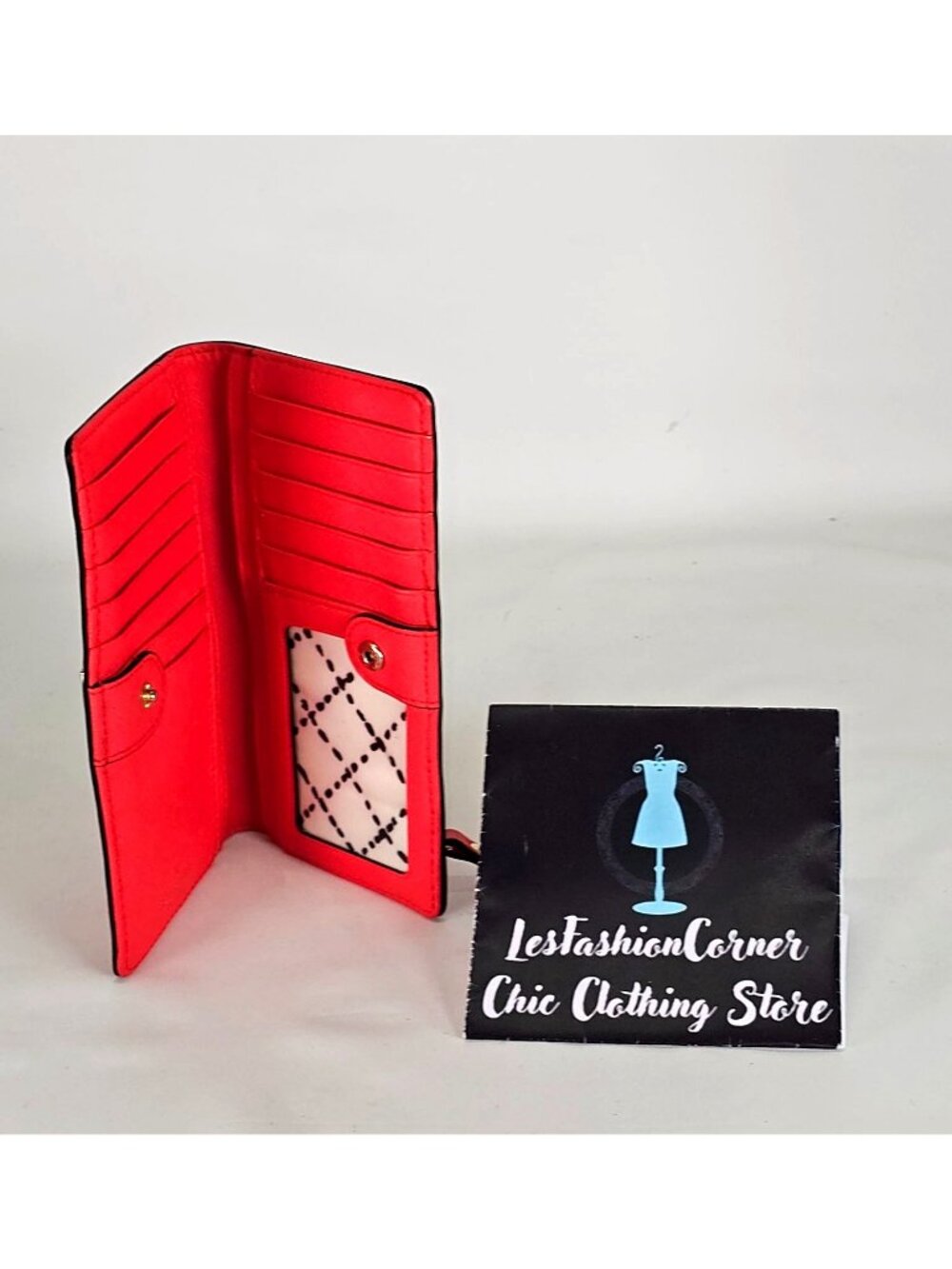 Kate Spade Women's Geranium Saffiano Leather Wallet Newbury Lane Stacy 292 - Picture 5 of 12